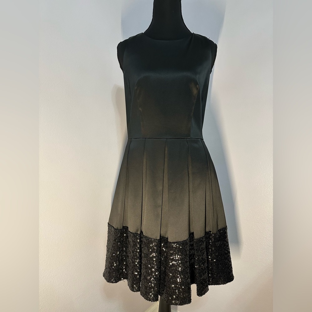 Taylor Black Dress with Gold Accents